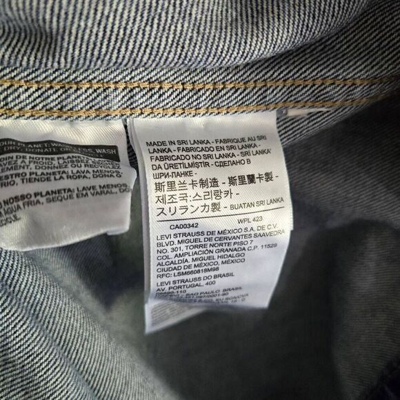 Levi's Calla Short Dress Denim Adjustable Womens SZ S 90s Inspired - Picture 9 of 9